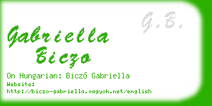 gabriella biczo business card